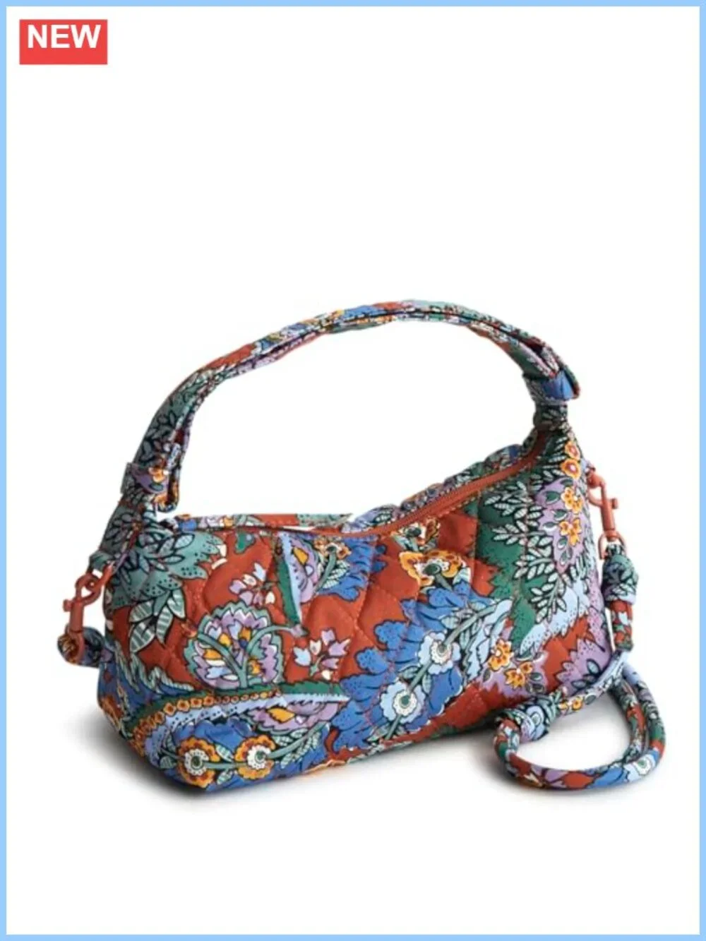 Vera Bradley Premium Cotton Crescent Crossbody Bag